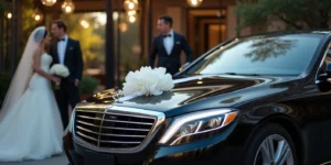 Luxury wedding car hire in Melbourne with affordable prices, Mercedes S Class chauffeur service for weddings